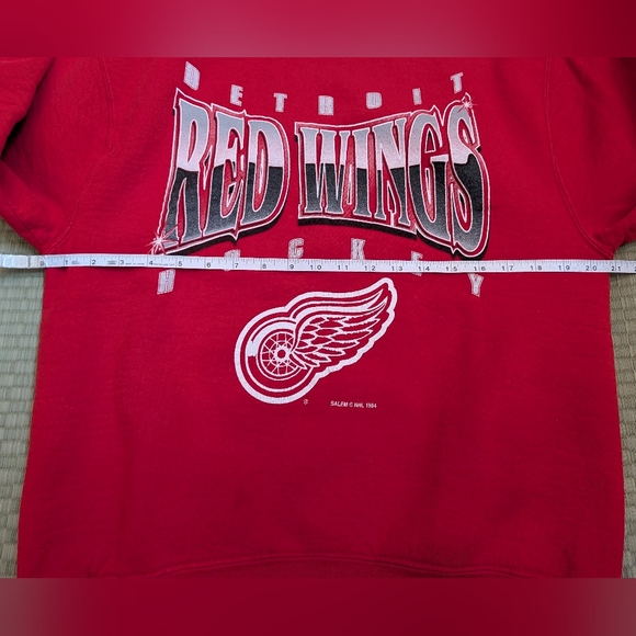 VTG Salem Sportswear Detroit Red Wings NHL Sweatshirt Unisex Size L Made in USA - Picture 5 of 6